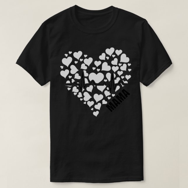 I Wear Red For My Mom Go Red Heart Disease Awarene T-Shirt (Design vorne)