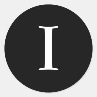 I Wedding Monogram Black Stickers