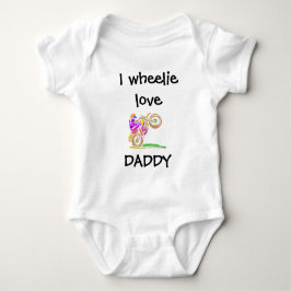 I Wheelie Liebe Daddy Motocross Baby Bodysuit Baby Strampler