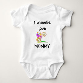 I Wheelie Liebe Mommy Motocross Baby Bodysuit Baby Strampler