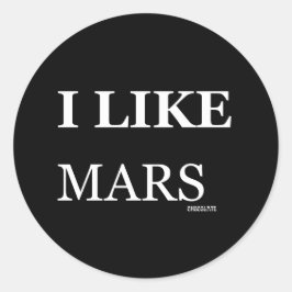 i wie Mars Schokolade Runder Aufkleber