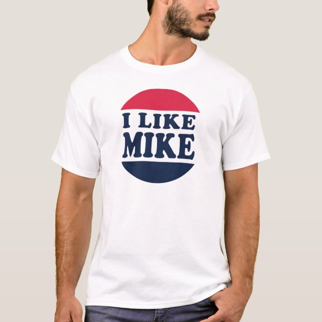 I-WIE-MIKE-SCHALTFLÄCHE T-Shirt (Vorderseite)