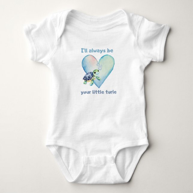 I will alway be your little turtle - baby bodysuit baby strampler (Vorderseite)