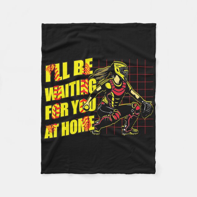 I Will Be Waiting For You At Home Girls Softll Cat Fleecedecke (Vorderseite)