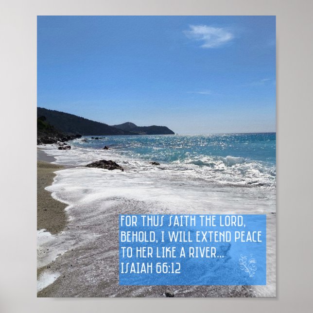 I Will Extend Peace to Her Like A River Poster (Vorne)