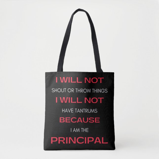 I Will Not Shout Or Throw Things Tasche (Vorderseite)