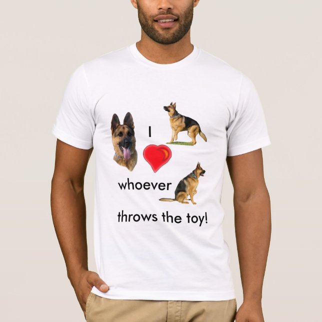 I wirft Herz wer auch immer das Spielzeug T-Shirt (Vorderseite)