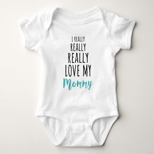 I wirklich wirklich wirklich Liebe mein Mama| Chic Baby Strampler (Vorderseite)