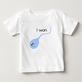 I Won Blue Funny Baby T - Shirt