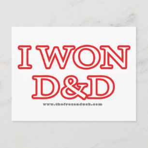 I Won D&D Postkarte
