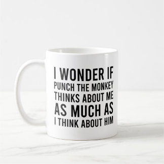 I Wonder if Punch the Monkey Think About Me Monkey Kaffeetasse