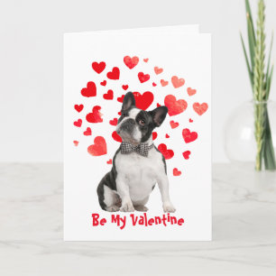 I Woof Liebe You Boston Terrier Dog Valentine Feiertagskarte