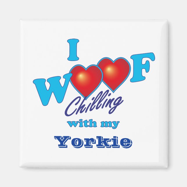 I Woof Yorkie Magnet (Vorne)