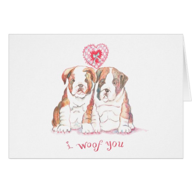 I Woof You Card (Vorderseite (Horizontal))