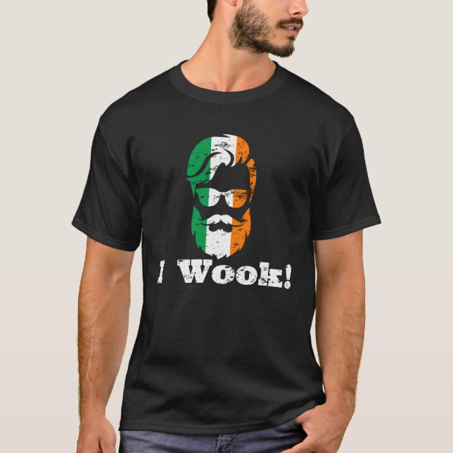I WOOK WORK IRISH FLAG BEARD SUNGLASSES MAN T-Shirt (Vorderseite)