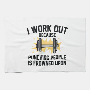 I Work Out Geschirrtuch