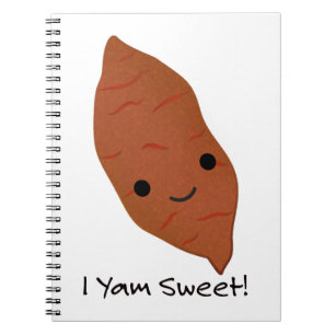 I Yam Sweet Niedlich kawaii Sweet Potato Notizblock