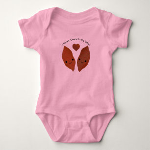 I Yam Sweet Niedlich Sweet Potato Baby Strampler