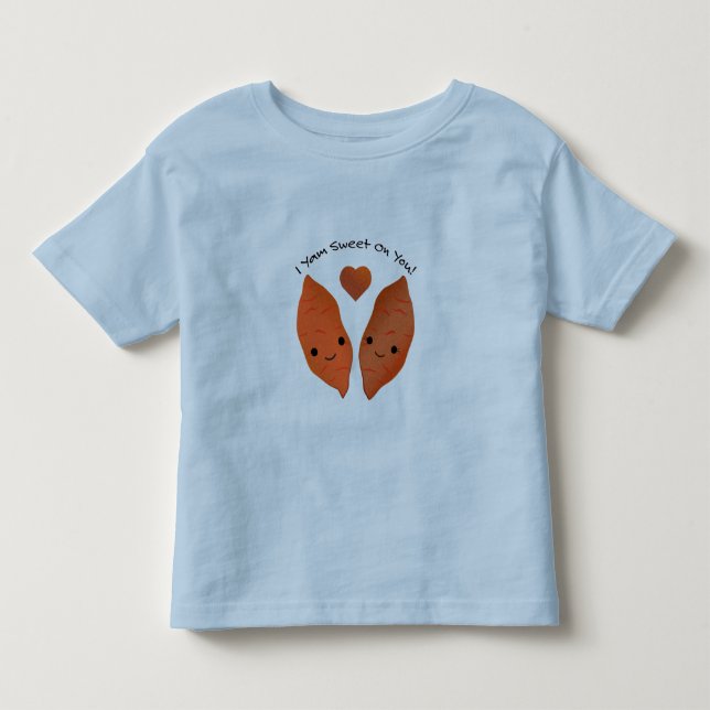 I Yam Sweet Niedlich Sweet Potato Kleinkind T-shirt (Vorderseite)