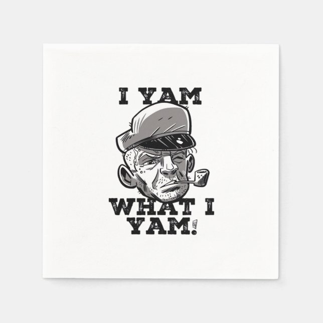I Yam Was ich Yam Classic Meme Design Serviette (Vorderseite)