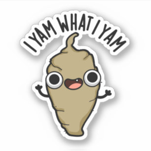 I Yam Was ich Yam Niedlich Veggie Pub Aufkleber