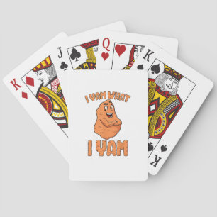 I Yam Was ich Yam Sweet Potato Funny Erntedank Spielkarten