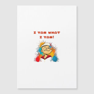I Yam What I Yam Classic Sloth Trendy Magnetkarte