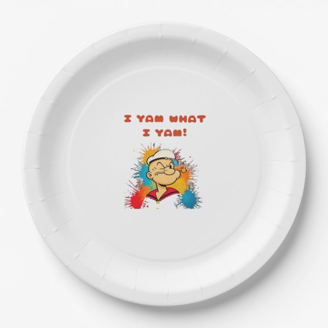 I Yam What I Yam Classic Sloth Trendy Pappteller (Vorderseite)
