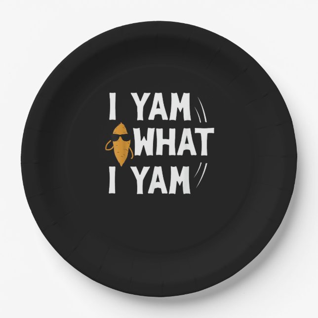I Yam What I Yam Design - Sweet Potato Lover Desig Pappteller (Vorderseite)