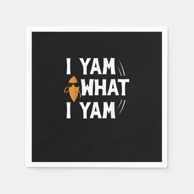 I Yam What I Yam Design - Sweet Potato Lover Desig Serviette (Vorderseite)