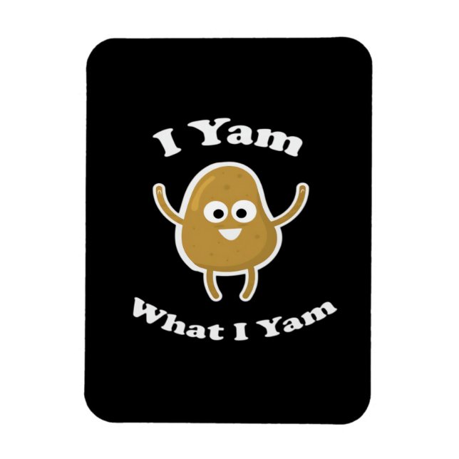 I Yam What I Yam Funny Sweet Potato Erntedank D Magnet (Vertikal)