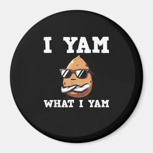 I Yam What I Yam Humour V-Neck Magnet