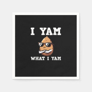 I Yam What I Yam Humour V-Neck Serviette