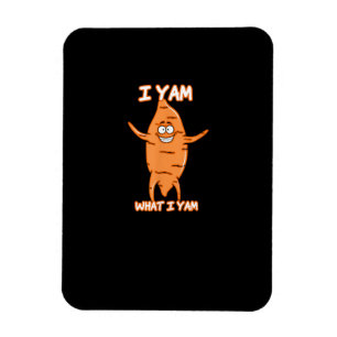I Yam What I Yam Sweet Potato Erntedank Magnet