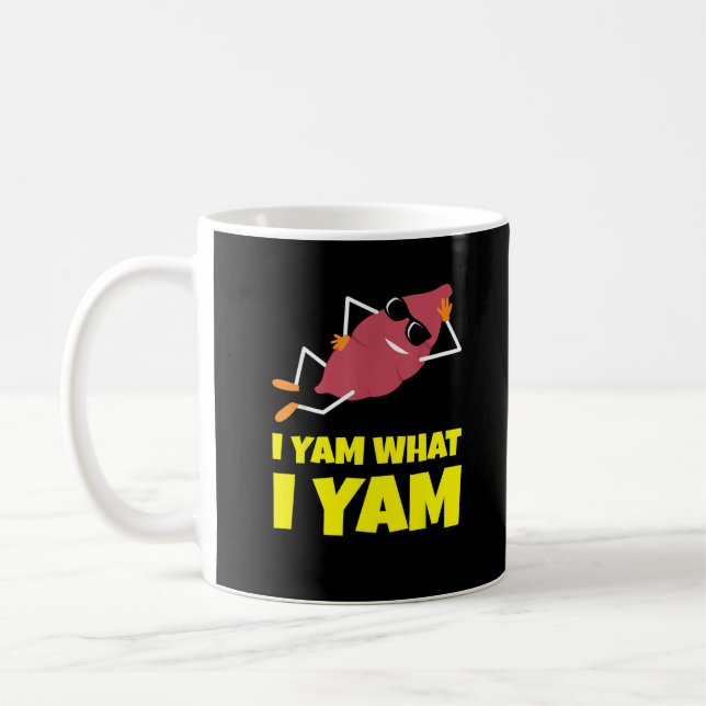 I Yam What I Yam Sweet Potato Erntedank Sloth D Kaffeetasse (Links)