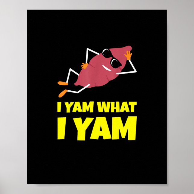 I Yam What I Yam Sweet Potato Erntedank Sloth D Poster (Vorne)