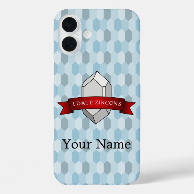 I Zircons-Banner-Datum iPhone 16 Plus Hülle (Rückseite)