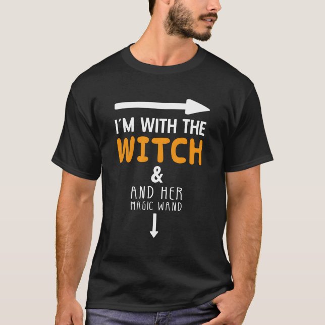 Iâ´m mit der Hexe zu Halloween T-Shirt (Vorderseite)