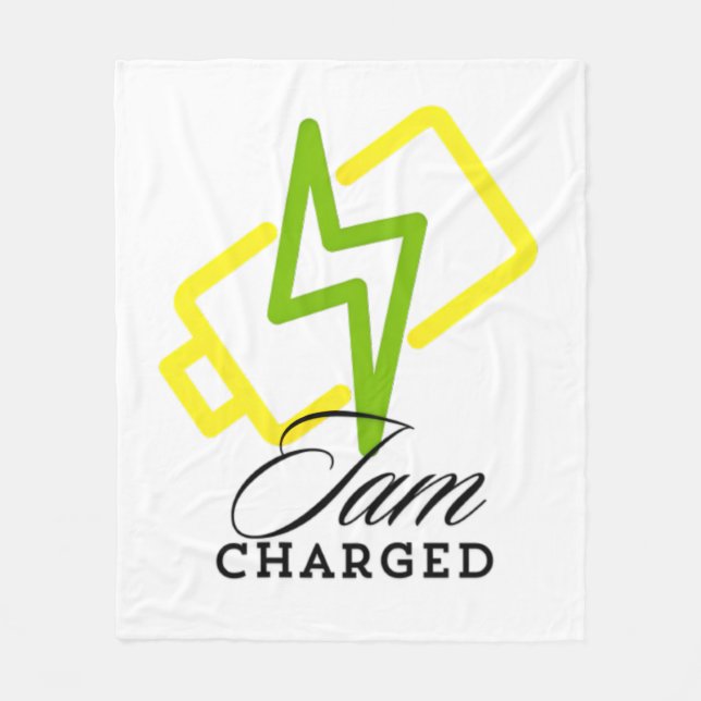 Iam Charged - Positive Electric Vibes Blanket Fleecedecke (Vorderseite)