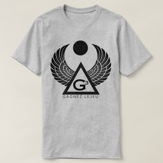 IAMG3 Manifestation portant T-shirt (noir sur gris (Design devant)