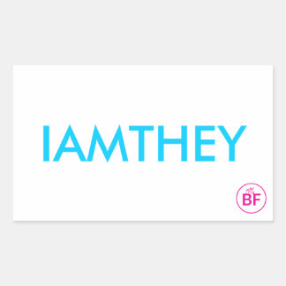 IAMTHEY-Karte Rechteckiger Aufkleber