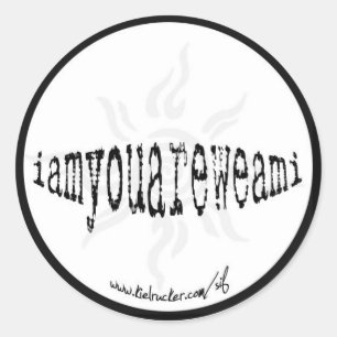 Iamyouareweami (rund) runder aufkleber