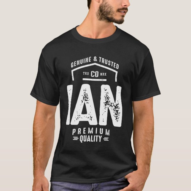 Ian Personalisiert Name Birthday Gift T-Shirt (Vorderseite)