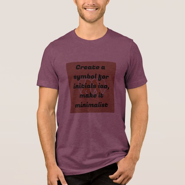 ‚IAO-Minimalistisch-Monogramm‘ Tri-Blend Shirt (Vorderseite)