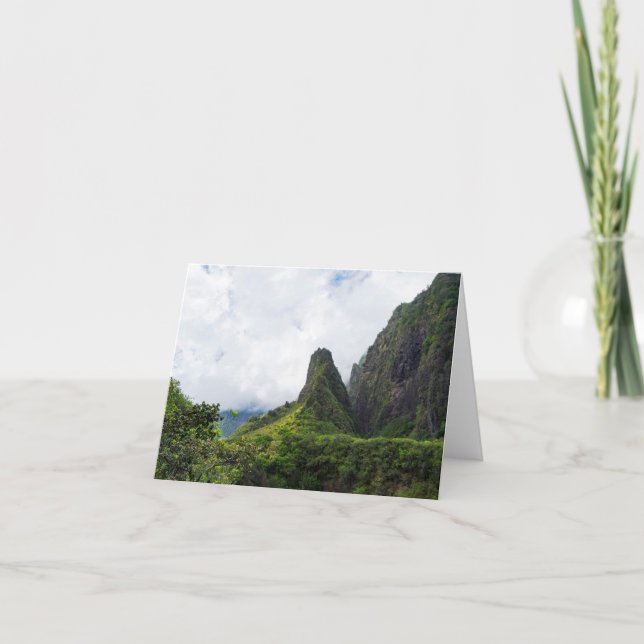 iao nadel Staat Denkmal in maui hawaii Dankeskarte (Vorderseite)