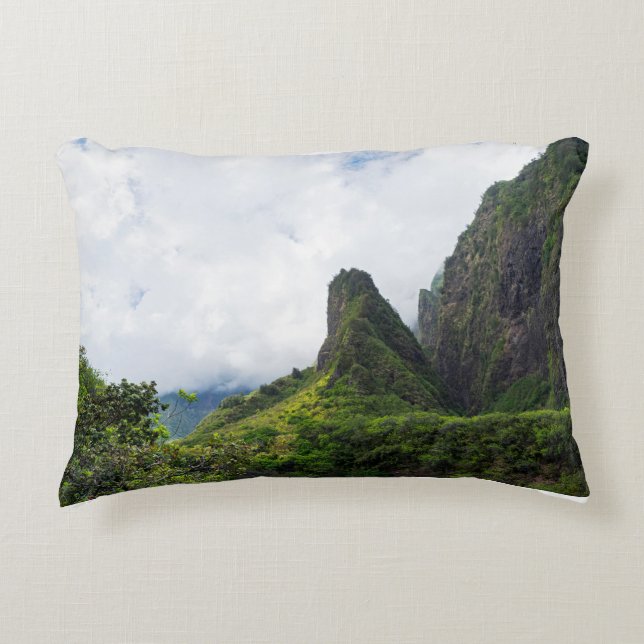 iao nadel Staat Denkmal in maui hawaii Dekokissen (Vorderseite)