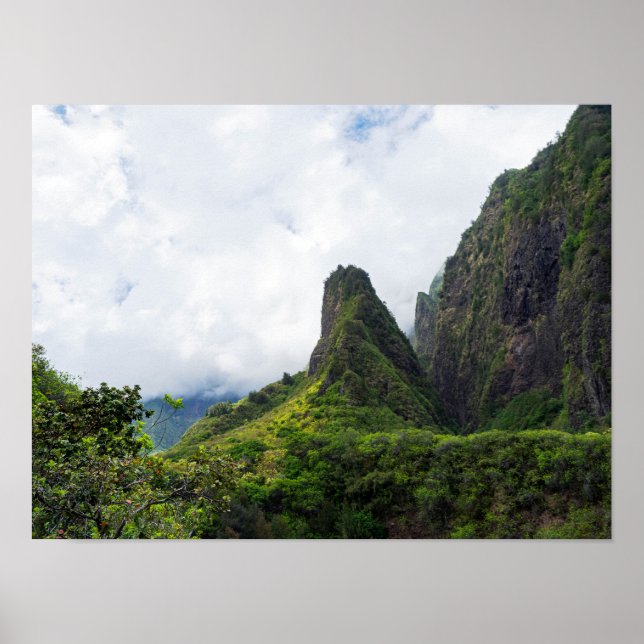 iao nadel Staat Denkmal in maui hawaii Poster (Vorne)