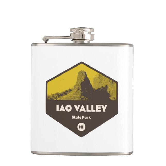 Iao Valley Staat Park Hawaii Flachmann (Vorderseite)