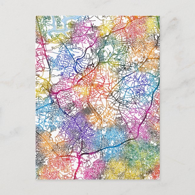 Ibadan Nigeria City Map Postkarte (Vorderseite)