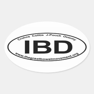 IBD - Sticker Colitis-Oval Crohns